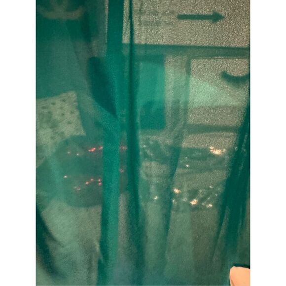 Peplum Harper Sleeveless Pullover Blouse torrid plus size 2 sheer aqua teal - Picture 4 of 5